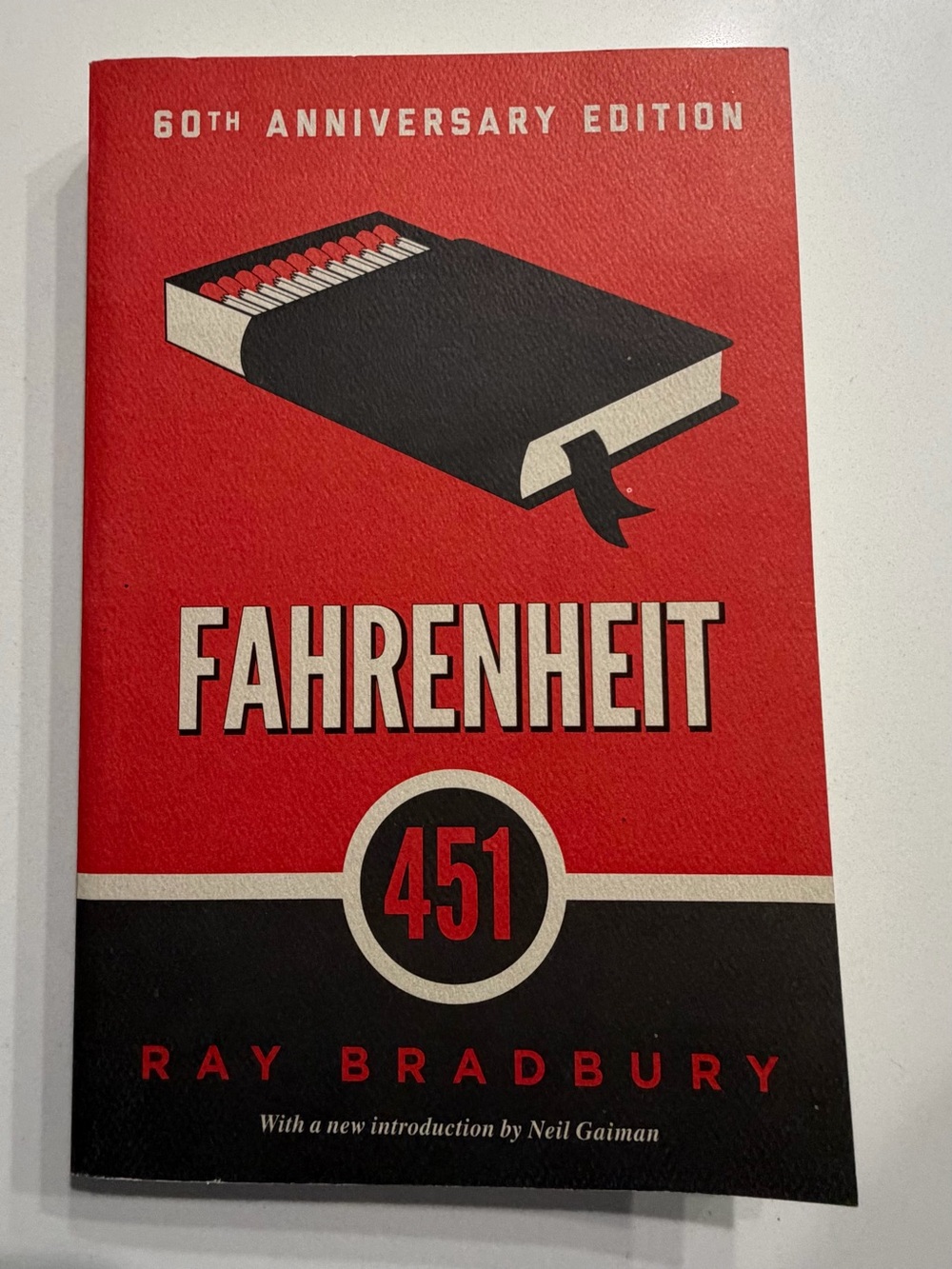 Fahrenheit 451 Anniversary Poster - Red & Black